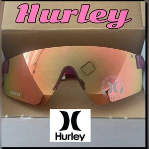 Hurley Galactic Print Gold and Pink Sunglasses -NWT